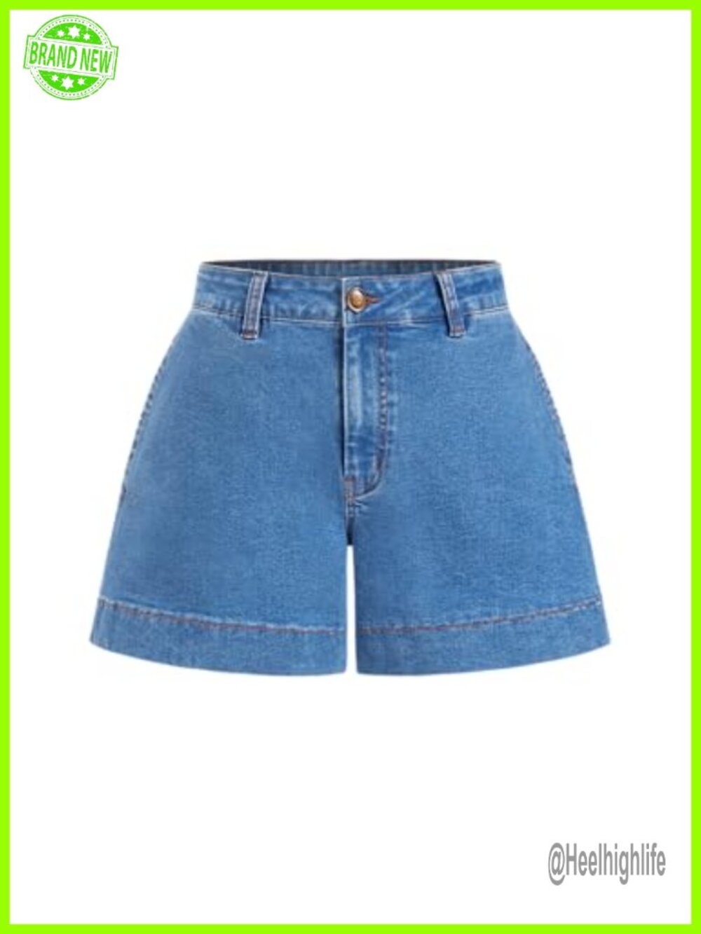 Women's Cider Jean Shorts Mid Rise Stretchy Denim Jorts with Pockets